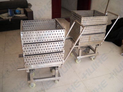 臥式殺菌鍋小推車及殺菌籃